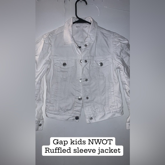 Gap Kids Medium NWOT Jacket with ruffled sleeves - Picture 1 of 5